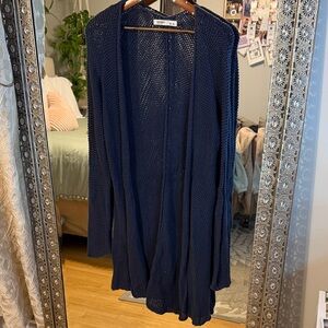 Forever 21 Deep Blue Knit Cardigan